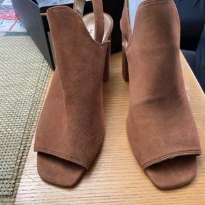 New Banana Republic Suede Peep Toe Bootie